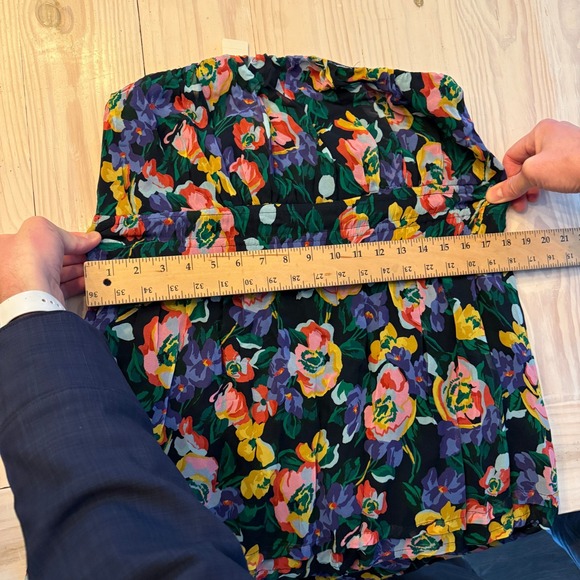 Anthropologie NEW Somerset Strapless Maxi Dress Floral Tiered‎ sz M coquette NWT - Picture 8 of 12